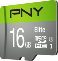 PNY 16GB Elite microSDHC UHS-I CL10 Memóriakártya + Adapter