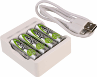 Ansmann Basic IV 4x AA/AAA NiMH Akkumulátor Töltő (+4 db AA elem)