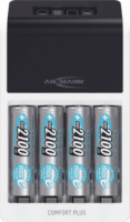 Ansmann Comfort Plus 4x AA/AAA NiMH Akkumulátor Töltő (+4 db AA elem)