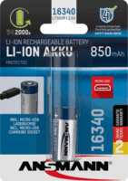 Ansmann 16340 Li-Ion 850 mAh Micro USB Akkumulátor (1db/csomag)