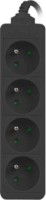Lanberg PS0-04E-0100-IEC-BK Elosztó 4 aljzatos 1m - Fekete