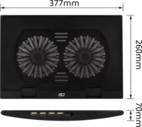 ACT AC8105 17" laptop hűtőpad - Fekete