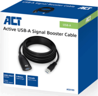 ACT AC6105 USB-A apa - USB-A anya 3.2 Aktív hosszabbító kábel - Fekete (5m)
