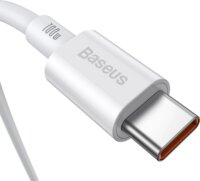Baseus Superior Series USB-C apa - USB-C apa 2.0 Adat és töltőkábel - Fehér (1m)