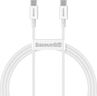 Baseus Superior Series USB-C apa - USB-C apa 2.0 Adat és töltőkábel - Fehér (1m)