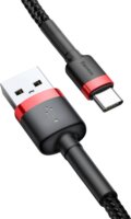 Baseus Cafule Series USB-A apa - USB-C apa 2.0 Adat és töltőkábel - Fekete/Piros (3m)
