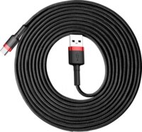 Baseus Cafule Series USB-A apa - USB-C apa 2.0 Adat és töltőkábel - Fekete/Piros (3m)