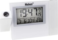 Mebus 42421 Ébresztő óra kivetítővel - Fehér