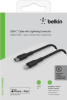 Belkin Boost Lightning apa - USB-C apa Adat- és töltőkábel - Fekete (1m)