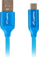 Lanberg Premium micro USB-B apa - USB-A apa 2.0 Adat és töltő kábel - Kék (1,8m)