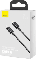 Baseus Superior Series USB-C apa - USB-C apa 2.0 Adat és töltőkábel - Fekete (1m)
