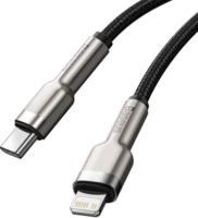 Baseus Cafule Series USB-C apa 2.0 - Lightning apa Adat és töltőkábel - Fekete (0.25m)