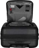 Wenger Syntry Carry-on Keményfedeles négykerekű bőrönd - Fekete/Szürke