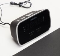 Aiwa CRU-19BK Rádiós LED ébresztőóra - Fekete/Ezüst
