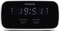 Aiwa CRU-19BK Rádiós LED ébresztőóra - Fekete/Ezüst