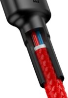 Baseus Cafule Series USB-C apa - USB-C apa 2.0 Adat és töltőkábel - Piros (1m)