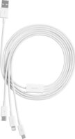 Baseus Superior Series USB-A apa 2.0 - Micro USB/USB-C/Lightning apa iPhone töltőkábel - Fehér (1.2m)