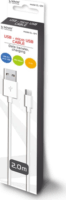 Savio CL-124 USB-A apa - Micro USB apa 2.0 Adat és töltőkábel - Fehér (2m)