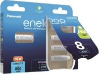 Panasonic BK-4MCDE/8BE Eneloop AAA 800mAh Újratölthető Mikro Ceruzaelem (8db/csomag)