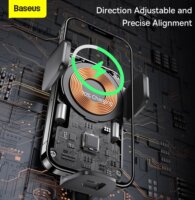 Baseus Wisdom 4,7-7,5" Mobiltelefon autós tartó szellőző rácshoz - Fekete