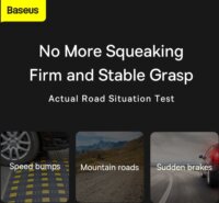 Baseus Wisdom 4,7-7,5" Mobiltelefon autós tartó szellőző rácshoz - Fekete