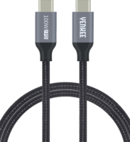 Yenkee YCU 323 BK USB-C apa - USB-C apa 3.1 Adat és töltőkábel - Fekete (1.5m)