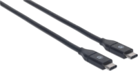 Manhattan 354899 USB-C apa - USB-C apa 3.2 Adat és töltő kábel - Fehér (0.5m)