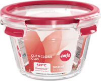 Emsa Clip & Close Üveg ételtároló 0,9L