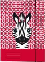 Herlitz Cute Animals Zebra A4 gumis mappa - Mintás