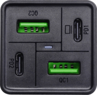 Akyga AK-CH-17 USB-A / USB-C töltő - Fekete (20V / 3.25A)