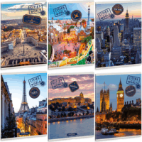 Ars Una Cities of the World 40 lapos A5 extra kapcsos kockás füzet - Többféle