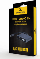 Cablexpert A-USB3C-HDMIVGA-01 USB-C apa - HDMI/VGA anya Adapter