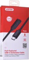 Unitek C14086BK-1.5M USB Type-C anya - USB Type-C apa 3.2 Adat és töltő Kábel - Fekete (1.5m)