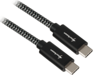 Sharkoon USB-C apa - USB-C apa 3.2 Adat és töltő kábel - Fekete/szürke (0,5m)
