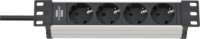 Brennenstuhl Alu-Line 250V Elosztó 4 aljzatos 2m - Fekete/Szürke