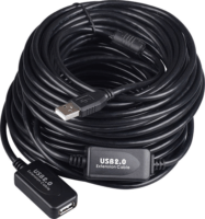 Value S3116 USB-A apa - USB-A anya Hosszabbító kábel - Fekete (15m)