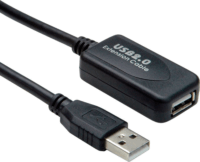 Value S3116 USB-A apa - USB-A anya Hosszabbító kábel - Fekete (15m)