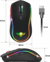 Spirit of Gamer RGB Wireless Gaming Egér - Fekete