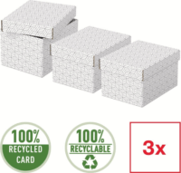 Esselte Home Karton Tárolódoboz / Ajándékdoboz 7,65L - Mintás (3 db / csomag)