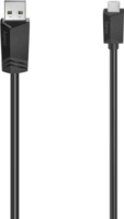 Hama 200608 USB-A apa - USB-C apa 2.0 Adat és töltő kábel - Fekete (1,5m)