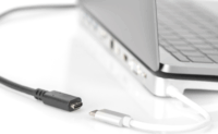 Assmann AK-300210-020-S USB-C apa - USB-C anya 2.0 Hosszabbító kábel - Fekete (2m)