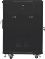 Lanberg 19" FF01-6615-12B Álló rack szekrény 15U 600x600mm - Fekete