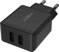 Ansmann HC212 Hálózati 2xUSB töltő - Fekete (12W)