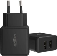 Ansmann HC212 Hálózati 2xUSB töltő - Fekete (12W)