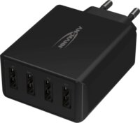 Ansmann HC430 Hálózati 4xUSB töltő - Fekete (30W)