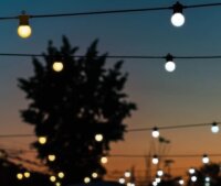 Twinkly Festoon TWF040GOP Kül-/Beltéri LED Fényfüzér 20m - Meleg-Hideg Fehér