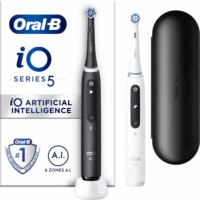 Oral-B iO Series 5 Duo Magnetikus Elektromos fogkefe - Fekete/Fehér