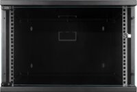 S-Link 19" Fali rack szekrény 7U 530x400mm - Fekete