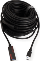 Roline 12.04.1072 USB-A apa - USB-A anya 3.2 Aktív hosszabbító kábel - Fekete (20m)