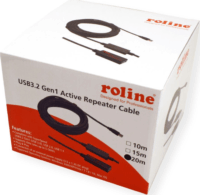 Roline 12.04.1072 USB-A apa - USB-A anya 3.2 Aktív hosszabbító kábel - Fekete (20m)